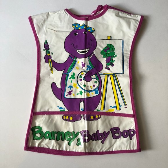 vintage Other - VINTAGE 1993 Barney Bay Bop Paint Bib
